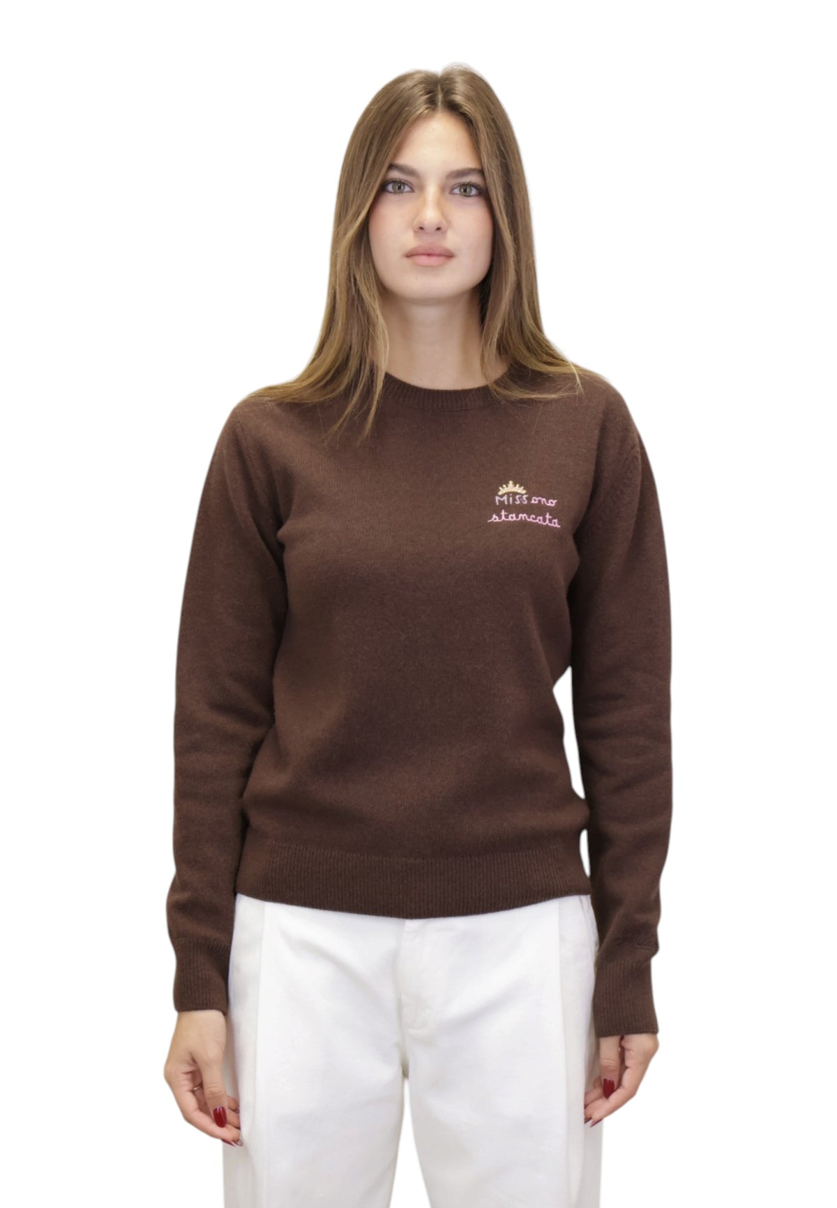 MAGLIE A GIROCOLLO Marrone Mc2 Saint Barth