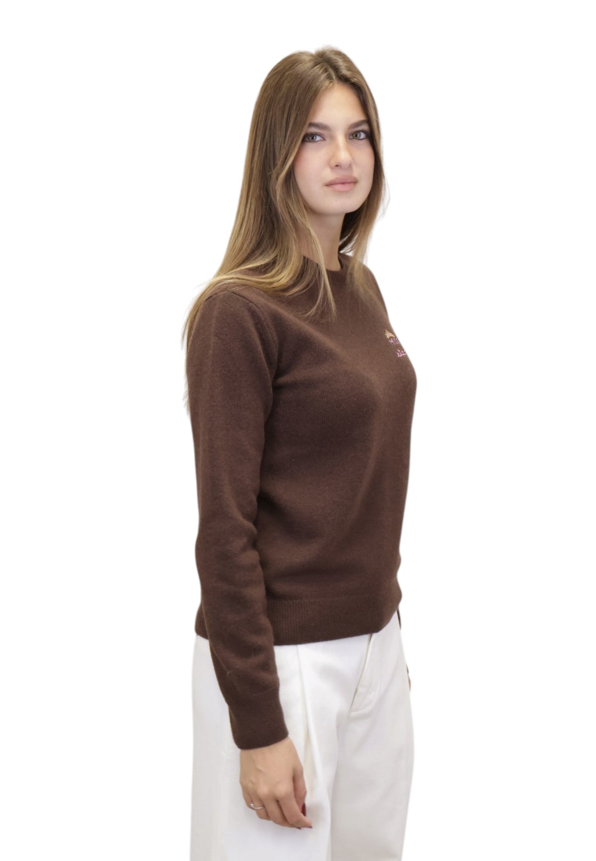 MAGLIE A GIROCOLLO Marrone Mc2 Saint Barth