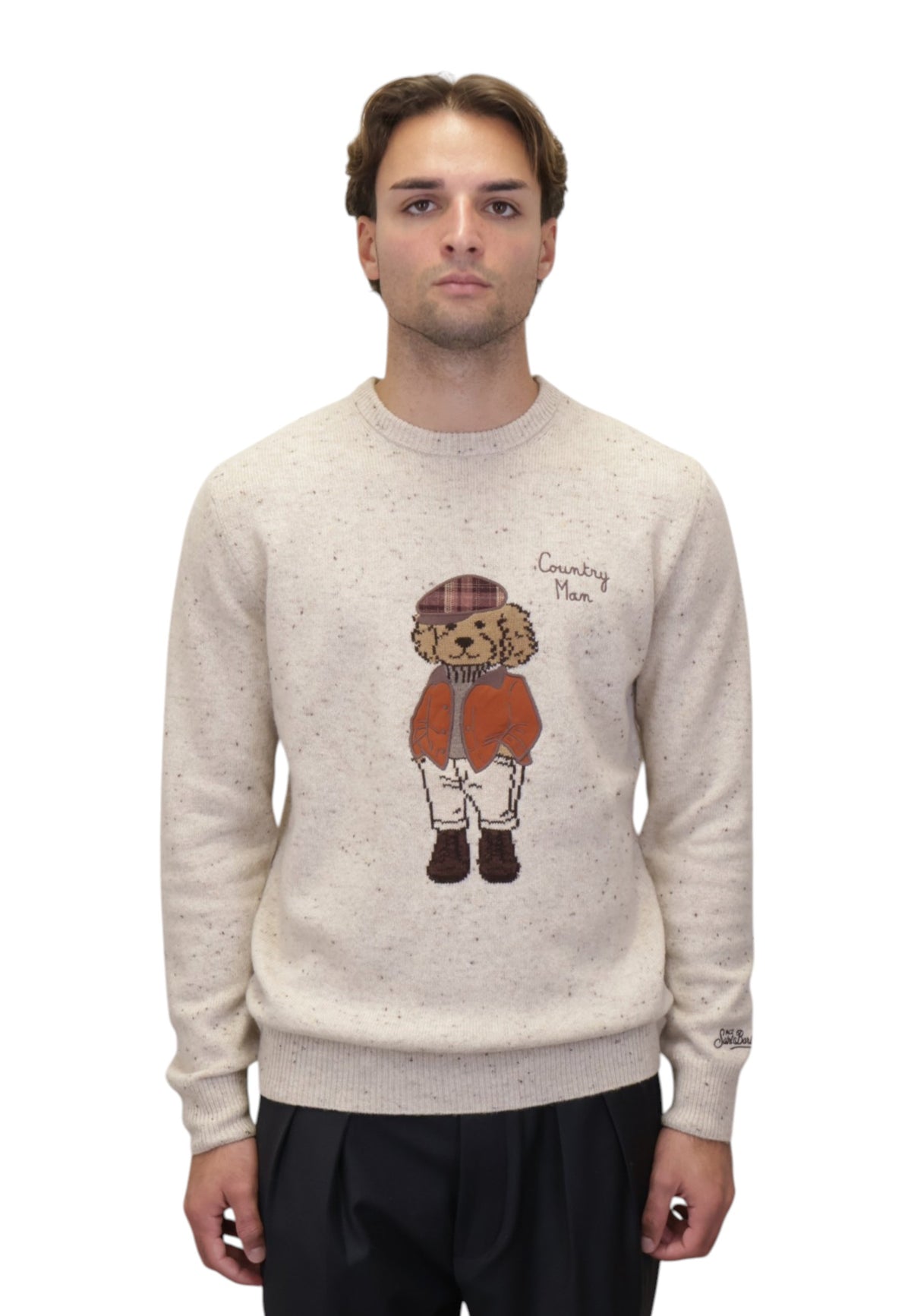 MAGLIE A GIROCOLLO Beige Mc2 Saint Barth