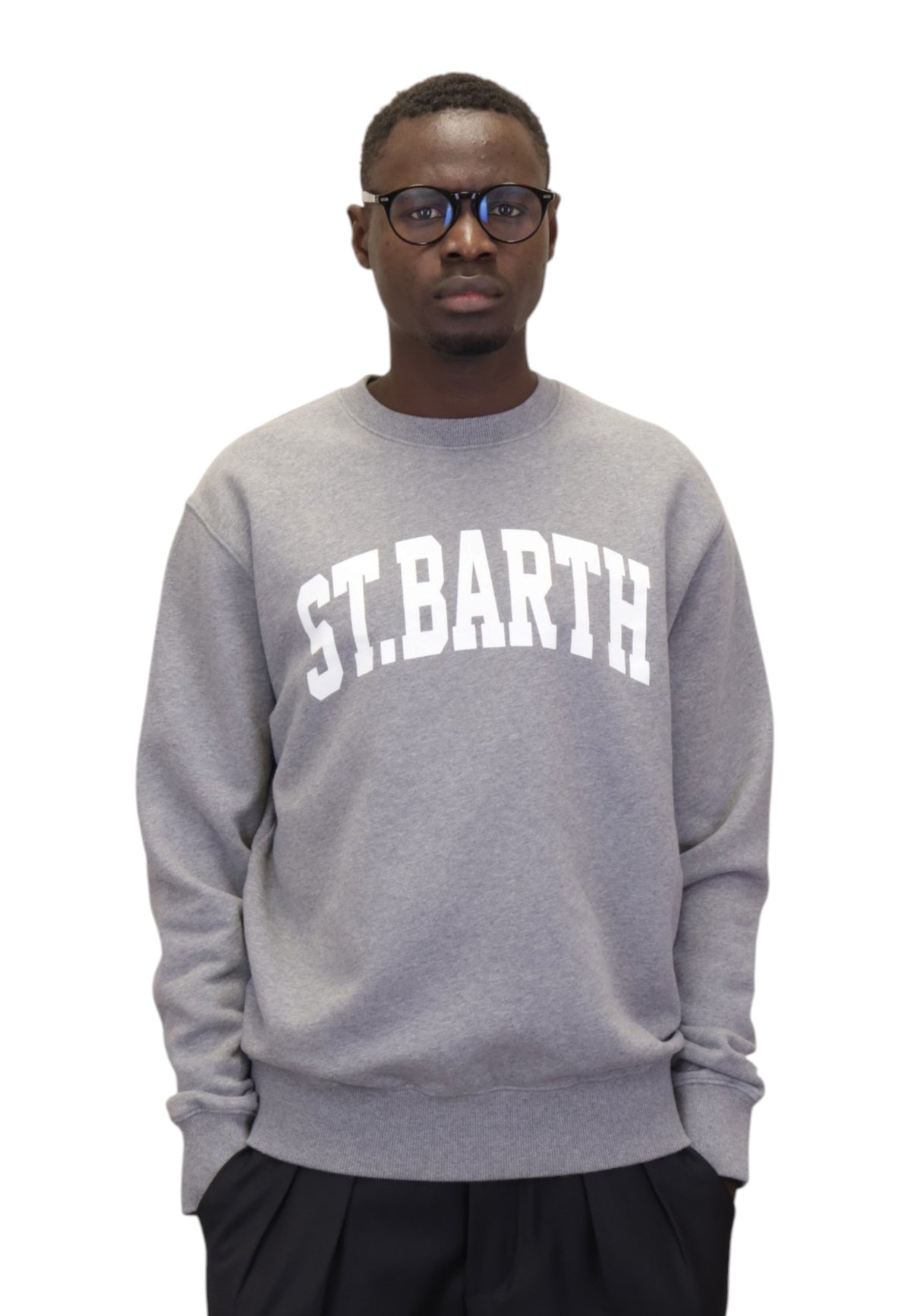 FELPE A GIROCOLLO Grigio Mc2 Saint Barth