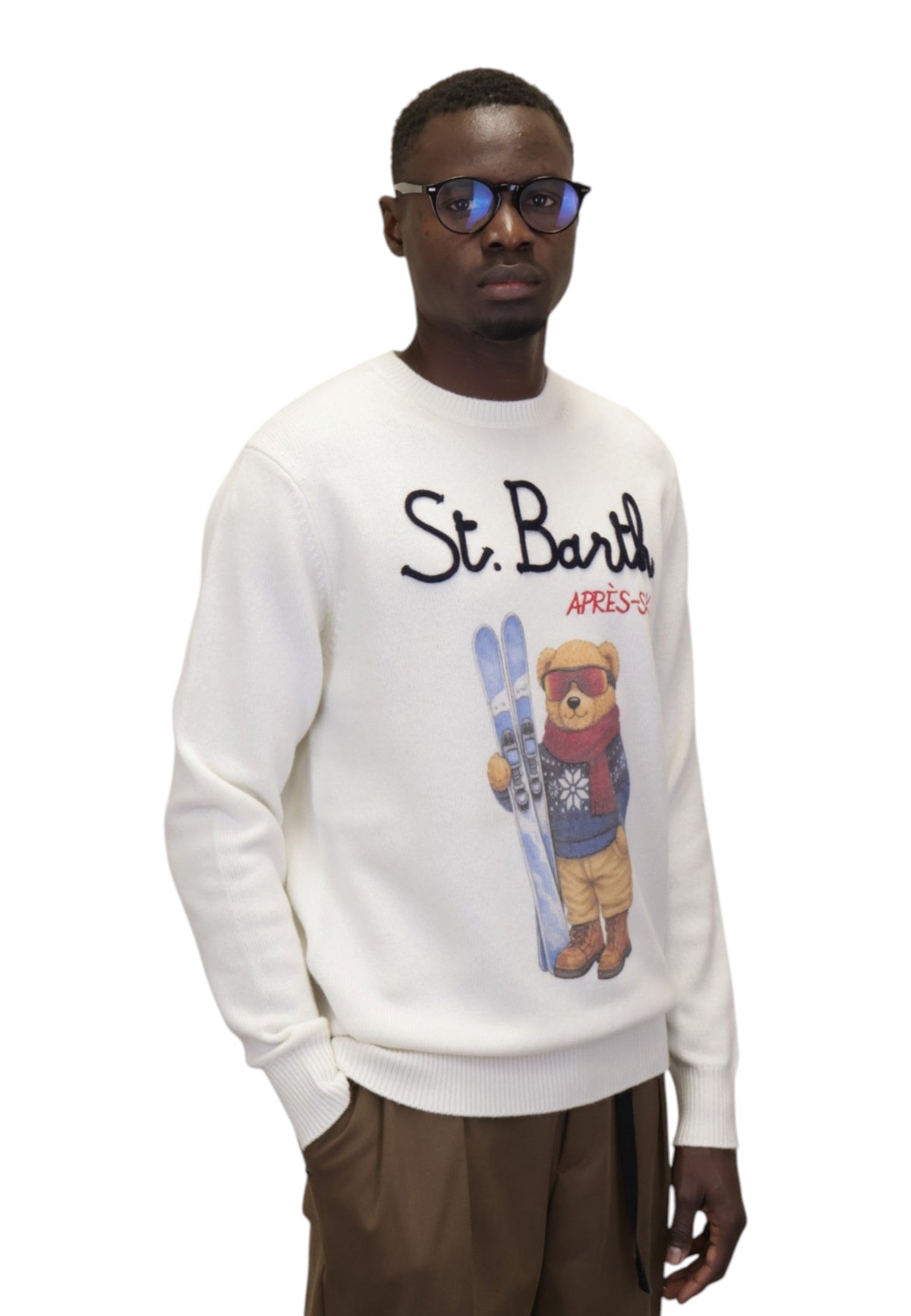 MAGLIE A GIROCOLLO Panna Mc2 Saint Barth