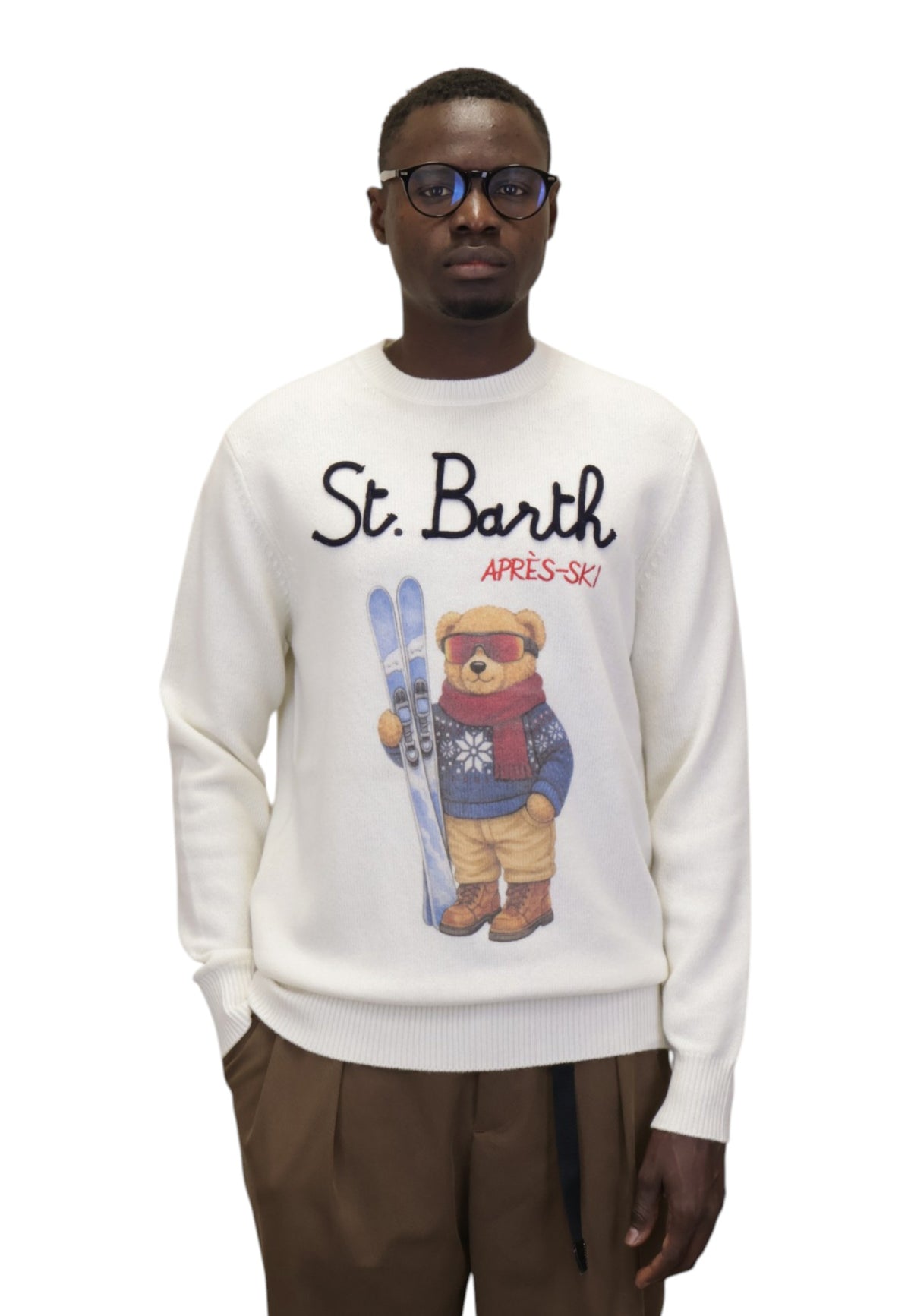 MAGLIE A GIROCOLLO Panna Mc2 Saint Barth