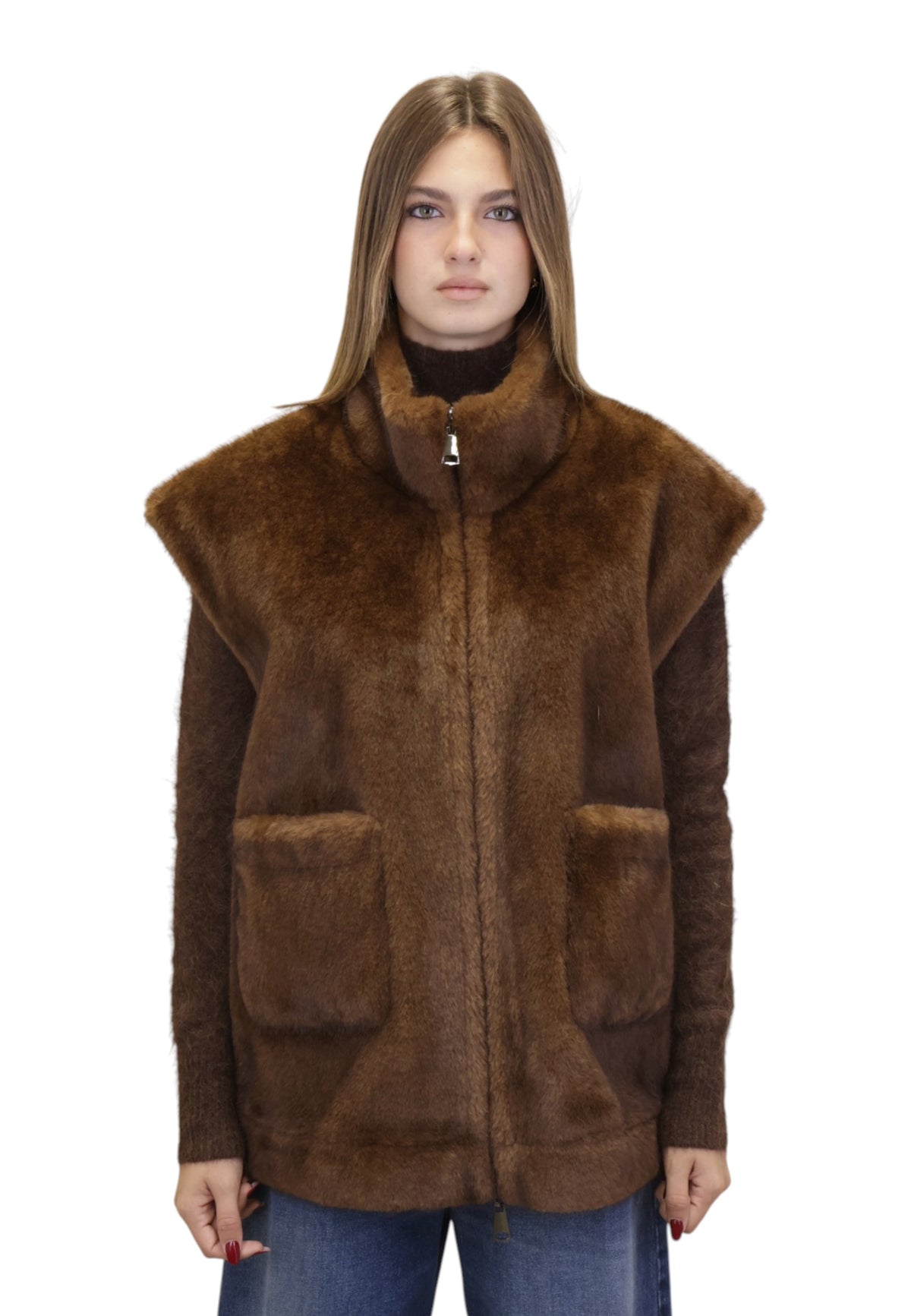 GILET Marrone Leon & Loulou