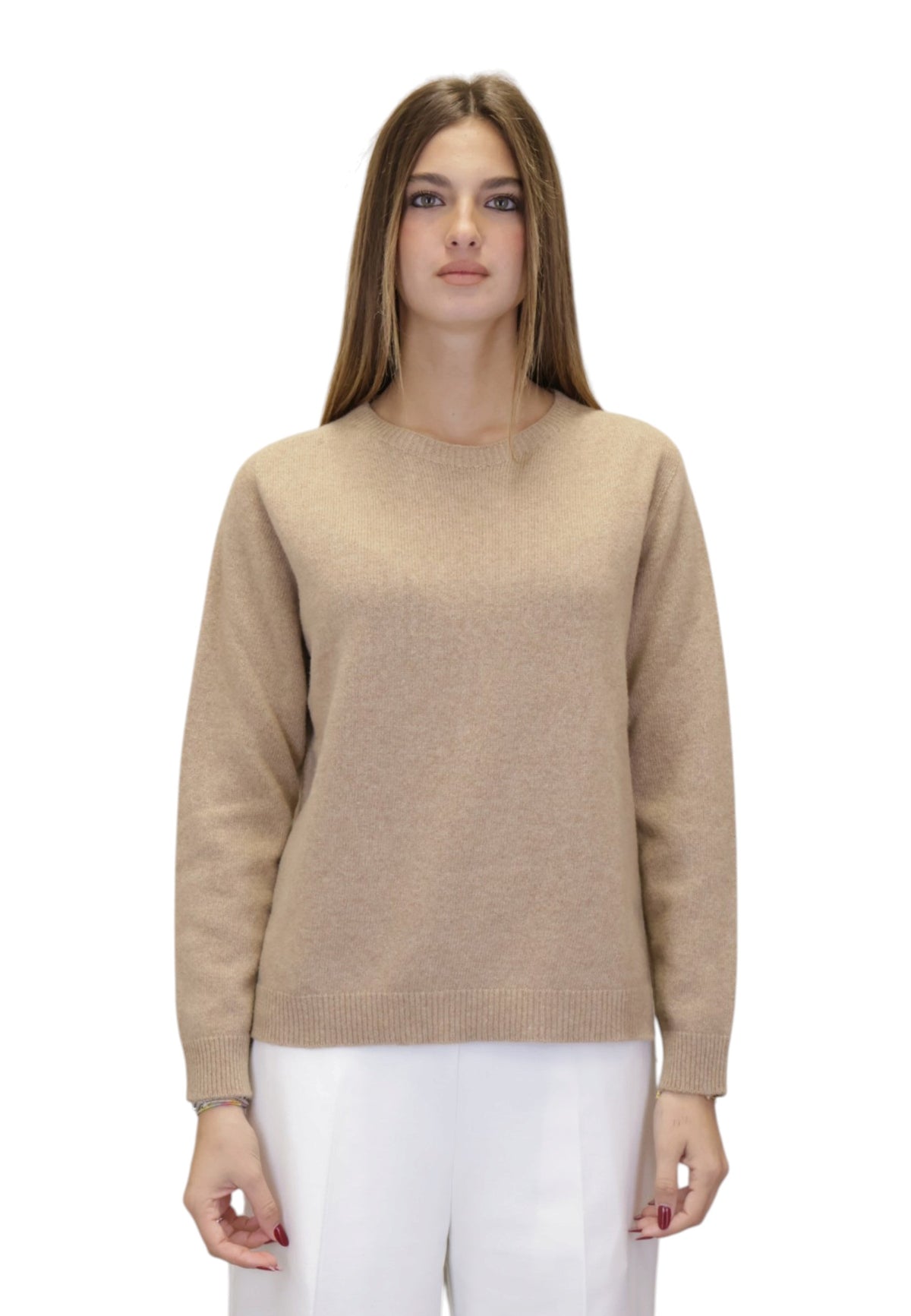 MAGLIE A GIROCOLLO Beige Hekla & Co
