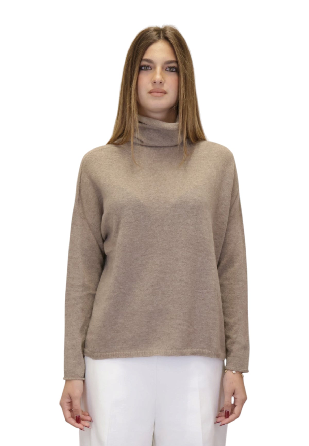 MAGLIE A LUPETTO Marrone Riviera Cashmere