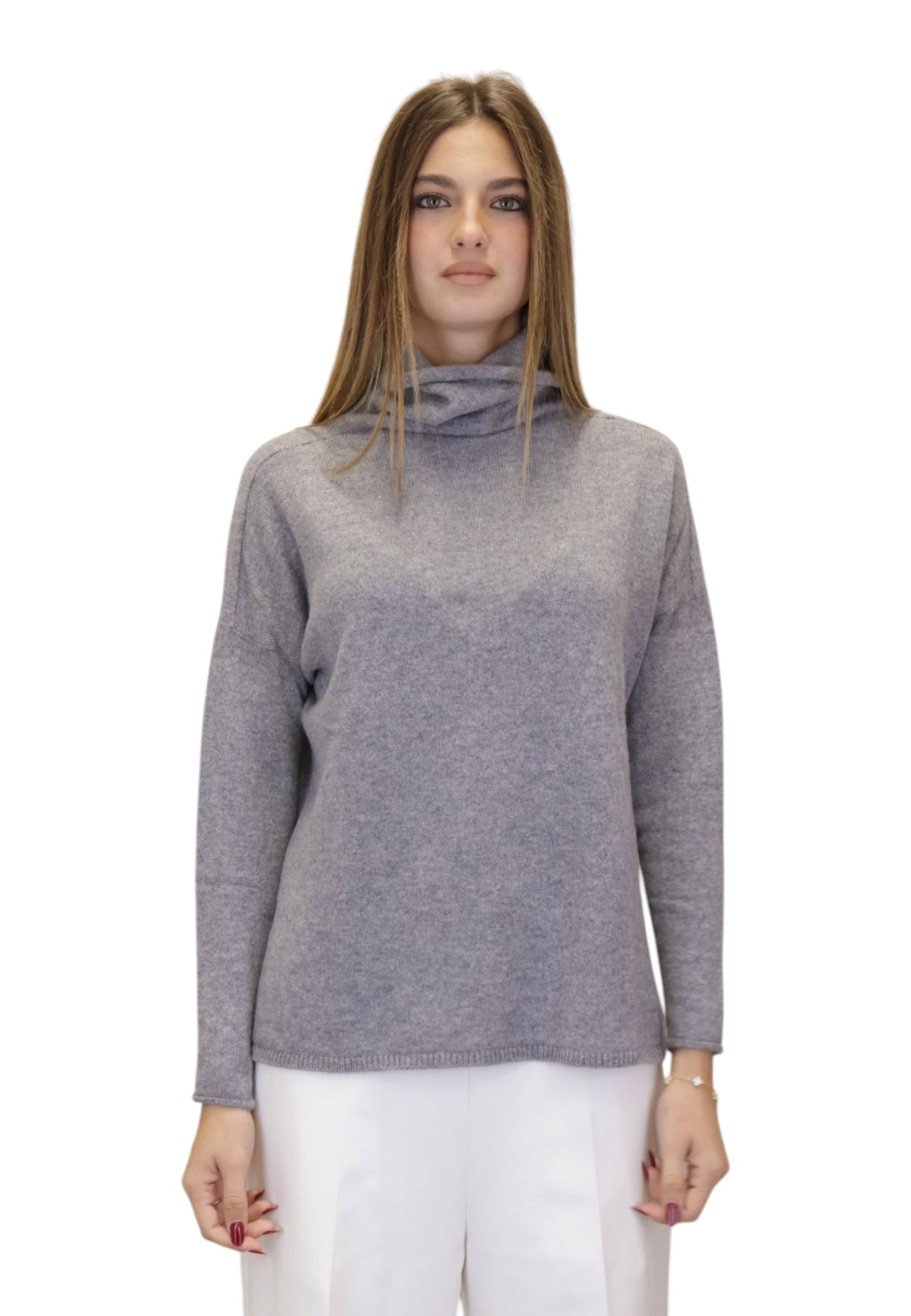 MAGLIE A LUPETTO Grigio Riviera Cashmere