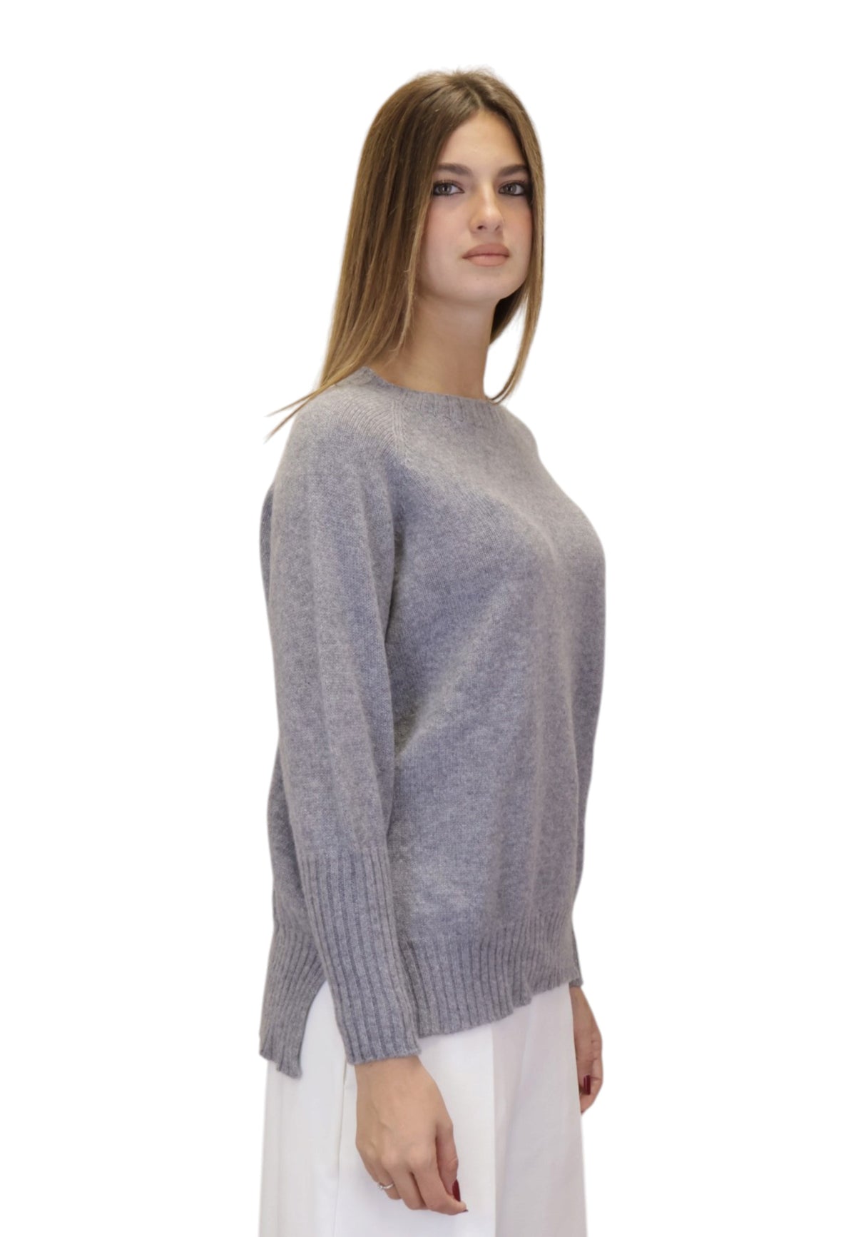 MAGLIE A GIROCOLLO Grigio Riviera Cashmere