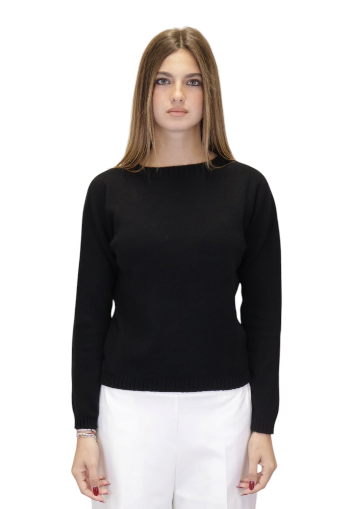 MAGLIE A GIROCOLLO Nero Riviera Cashmere