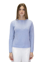MAGLIE A GIROCOLLO Celeste Riviera Cashmere