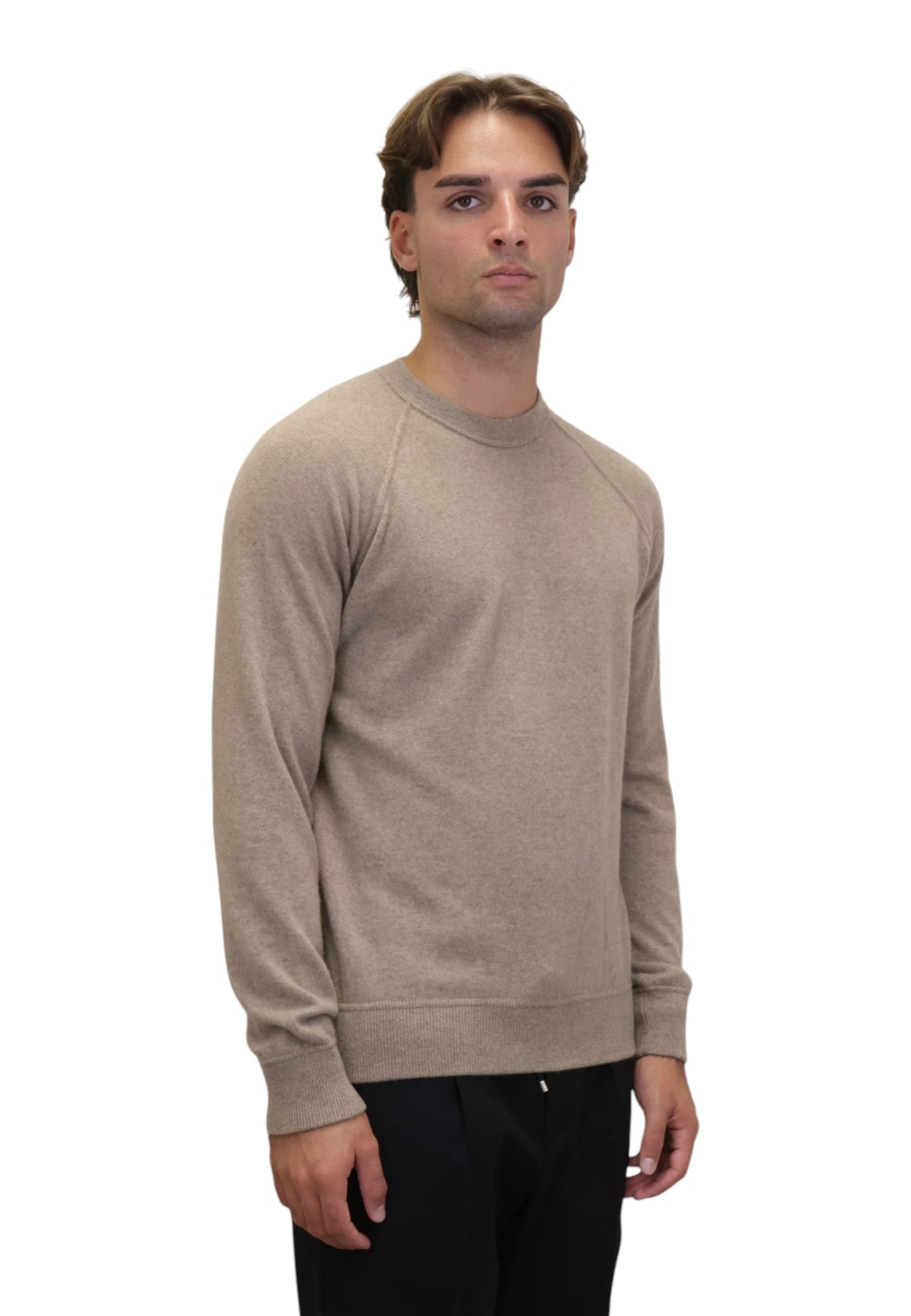 FELPE A GIROCOLLO Marrone Riviera Cashmere