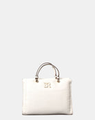 BORSA ERMANNO SCERVINO MOD. SMALL TOTE PETRA - IVORY - 10Decimi