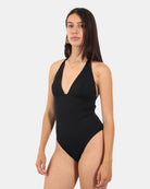 BREASTED HALTER ONE PIECE SWIMSUIT - 00 BLACK - 10Decimi