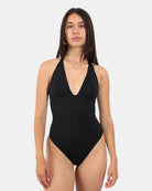 BREASTED HALTER ONE PIECE SWIMSUIT - 00 BLACK - 10Decimi