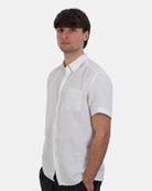 camicia 40 weft a mezza manica con taschino - 40w441 bianco - 10Decimi