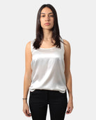 CANOTTA MAX MARA LEISURE MOD. PAN - 005 BIANCO - 10Decimi