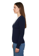 cardigan mod. aerosi - 004 blu marino - 10Decimi