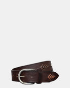 CINTURA IN PELLE ALBERTO LUTI - MORO - 10Decimi