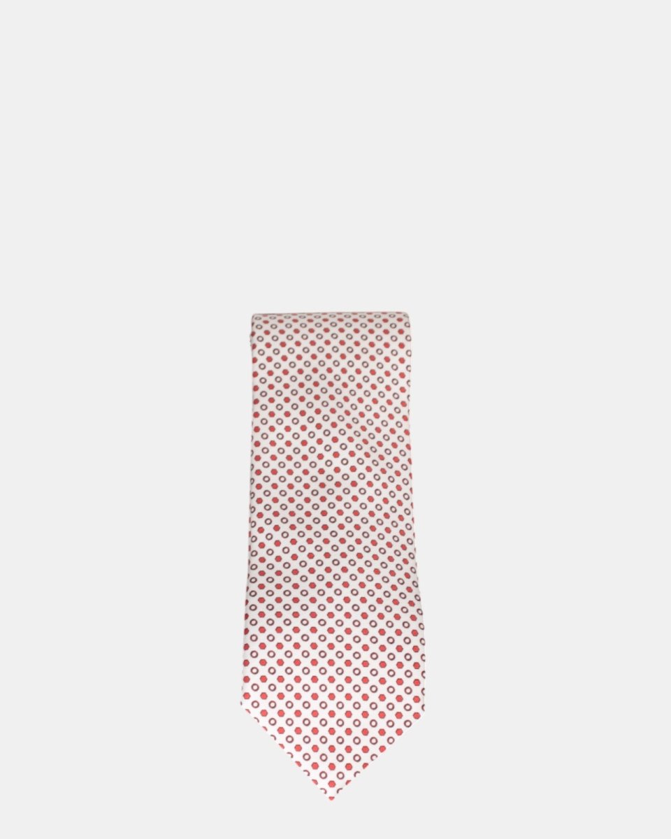 CRAVATTA SARTORIANI - BIANCO/ROSSO - 10Decimi
