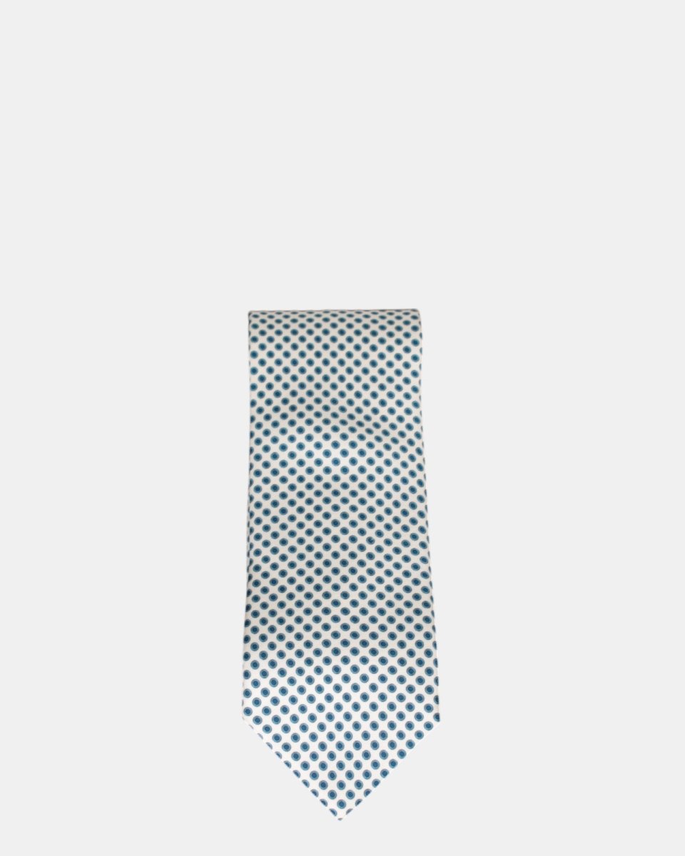 CRAVATTA SARTORIANI - PANNA/BLU - 10Decimi