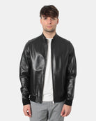 giacca in pelle emanuele curci mod. anlilina capri - nero - 10Decimi