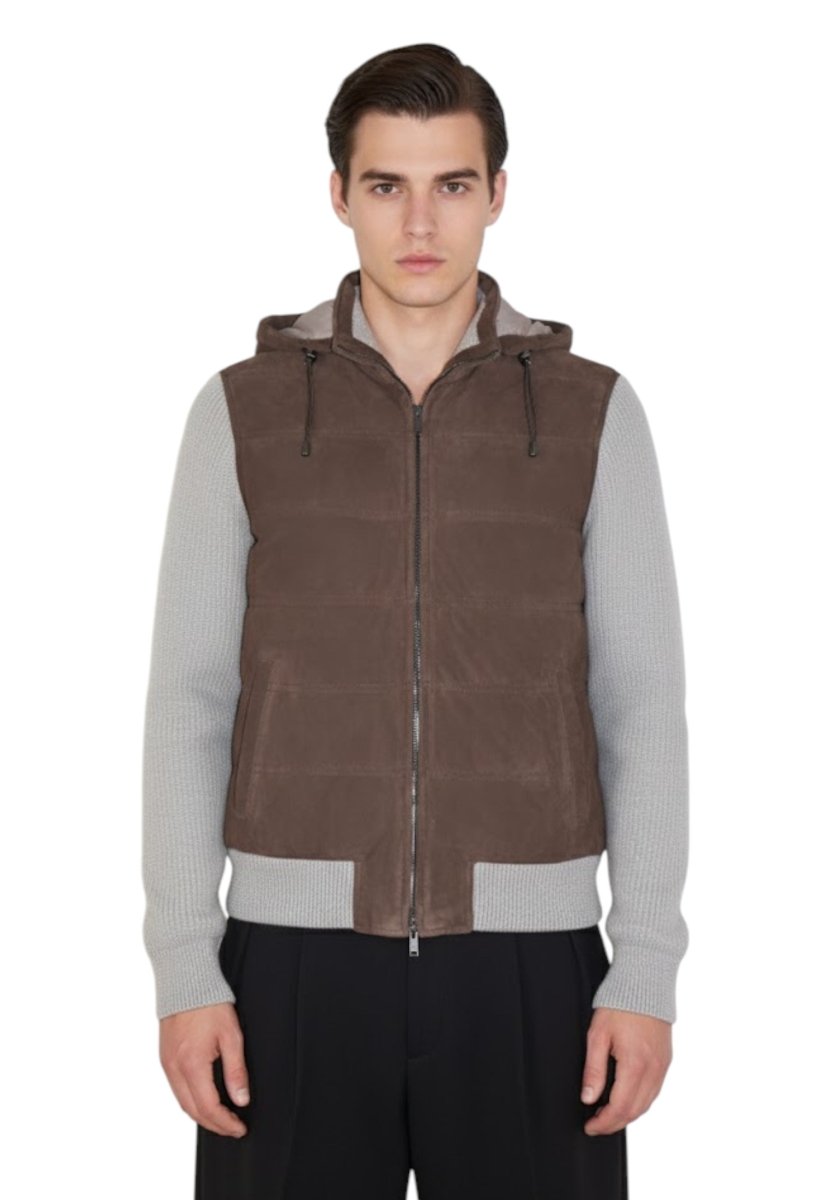 giacca in pelle mod. donizetti - 5 moro/beige - 10Decimi