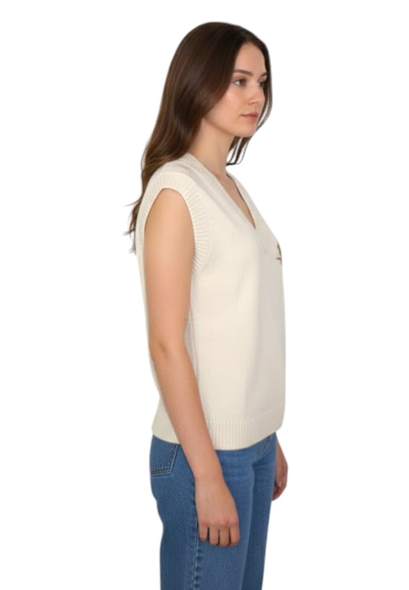 gilet mod. bacio - 001 avorio - 10Decimi