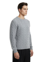 girocollo a coste e trecce - 10 grey - 10Decimi