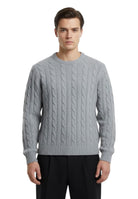 girocollo a coste e trecce - 10 grey - 10Decimi