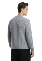 girocollo a coste e trecce - 10 grey - 10Decimi