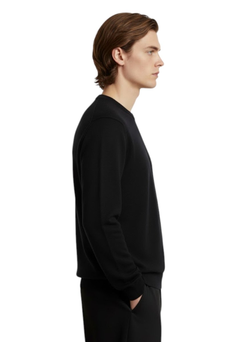 girocollo basico rasato calato - 13 nero - 10Decimi