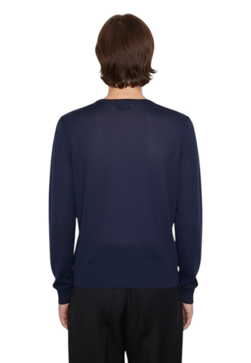 girocollo basico rasato calato - 248 blu - 10Decimi