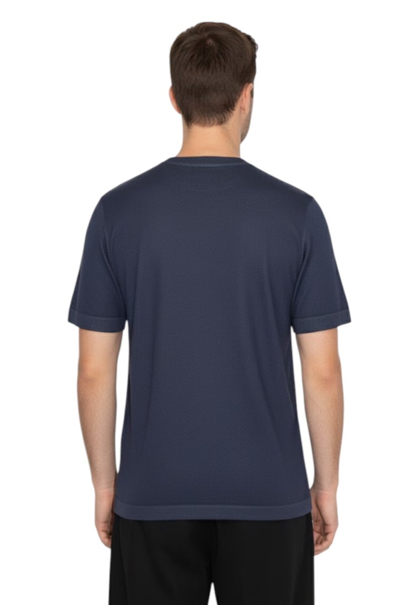 girocollo manica corta - 871 blu - 10Decimi