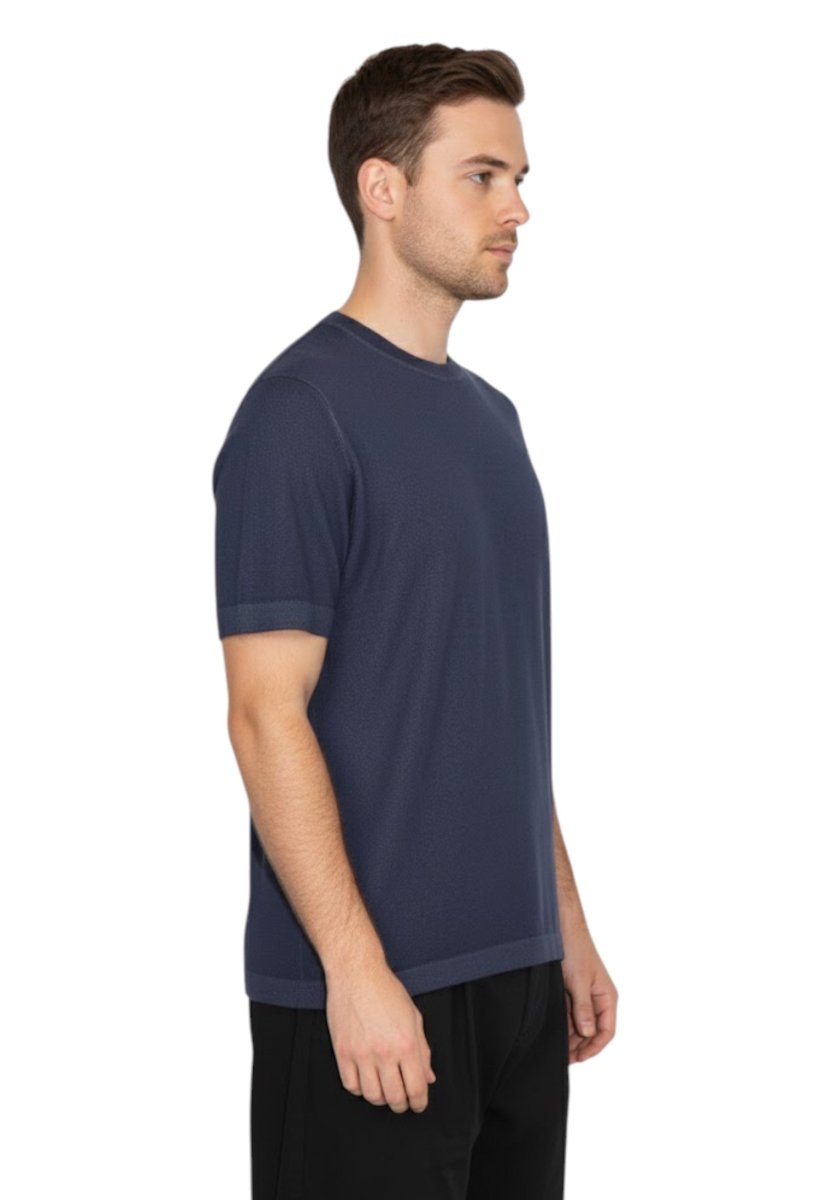 girocollo manica corta - 871 blu - 10Decimi