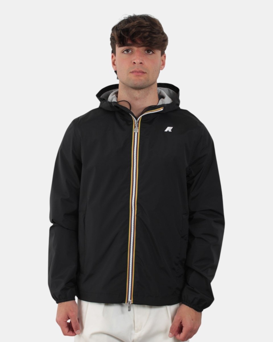 giubbotto k way mod. jack stretch nylon jersey - usy black pure - 10Decimi