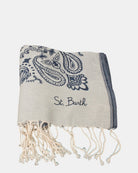 JACQUARD BEACH TOWEL WITH FRINGE - BANDANA 1061 - 10Decimi