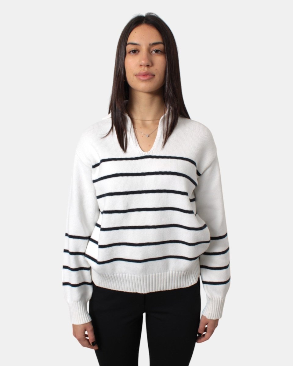 maglia a v mm max mara mod. billy - 001 bianco - 10Decimi