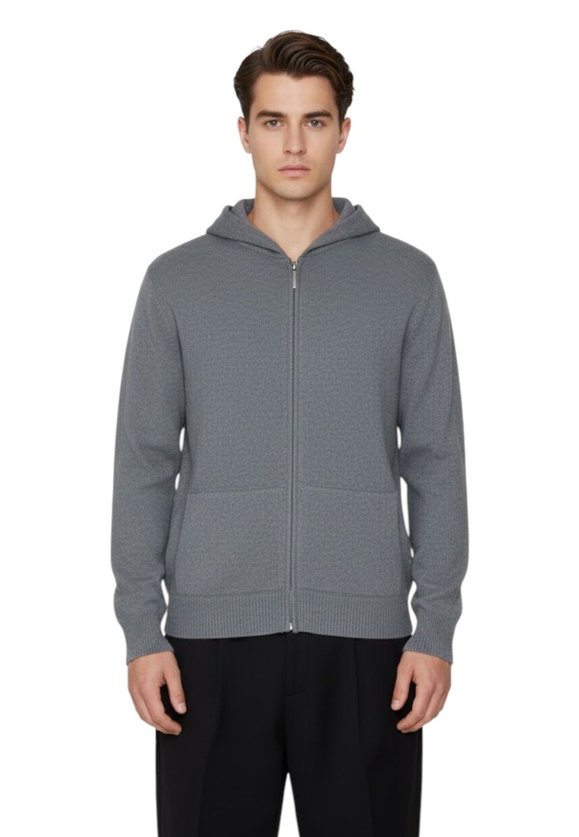 maglia con zip - grigio medio - 10Decimi