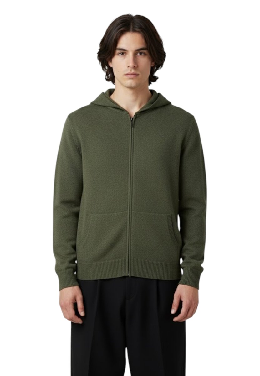 maglia con zip - verde militare - 10Decimi