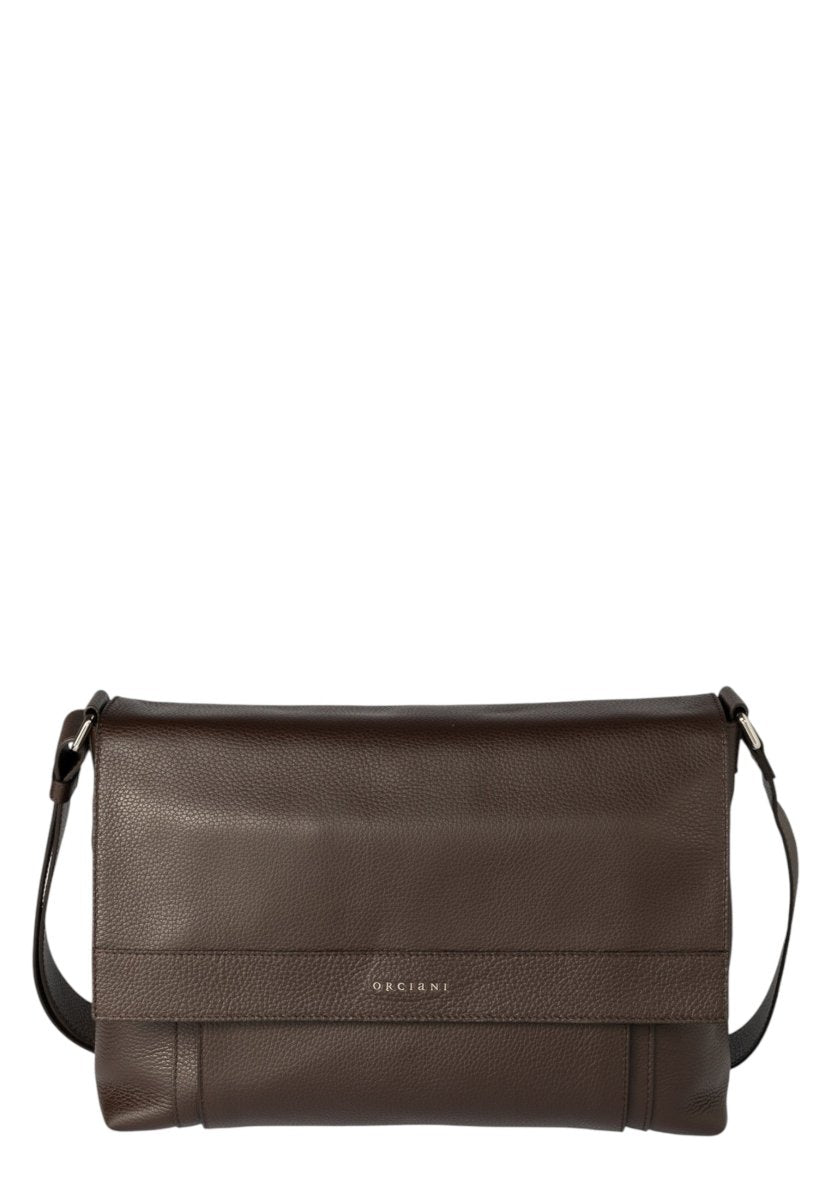 messenger micron in pelle martellata - ebano - 10Decimi