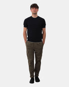 PANTALONE CARGO 40 WEFT CON COULISSE - W893 VERDE MILITARE - 10Decimi