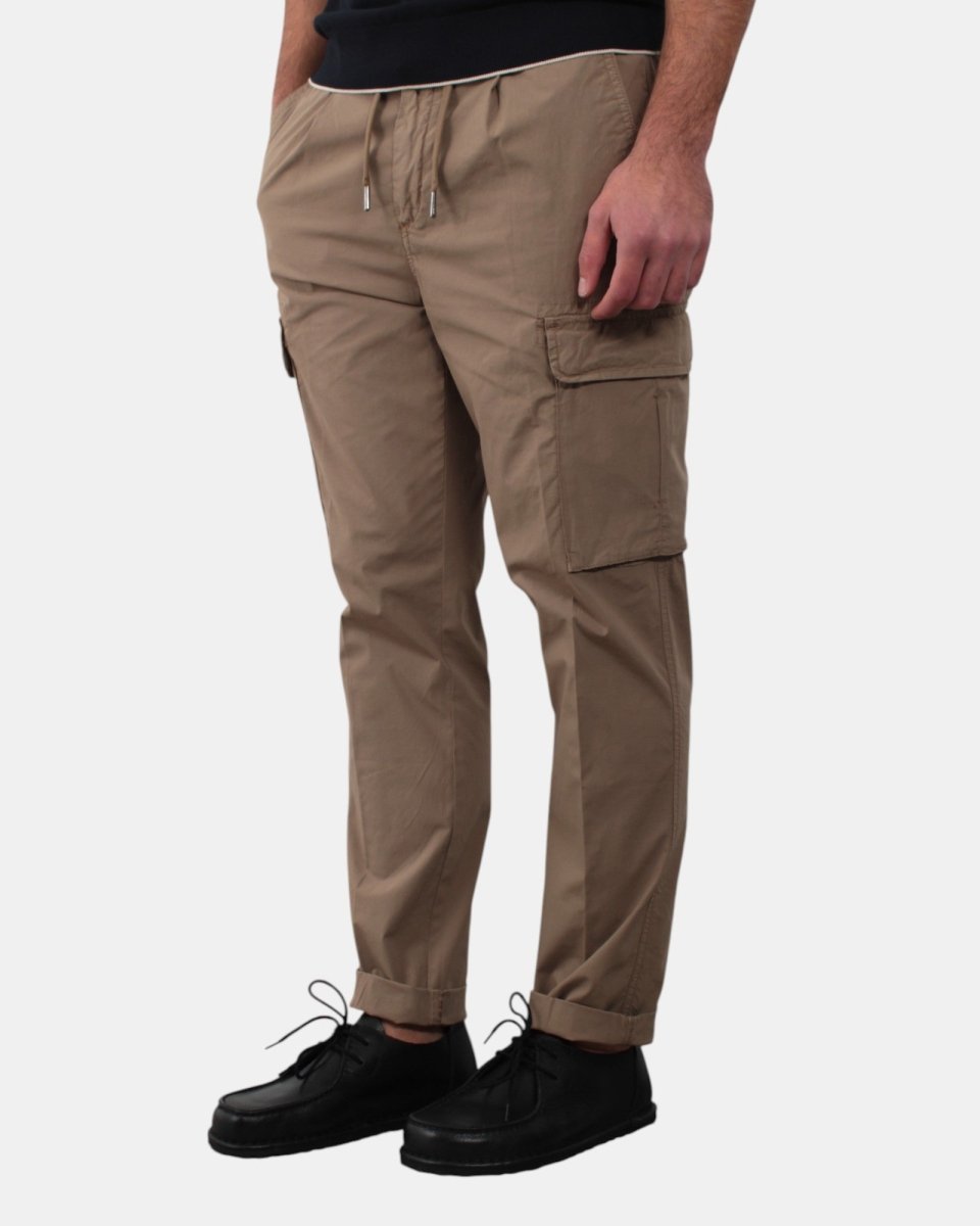 PANTALONE CARGO 40 WEFT CON COULISSE - W908 TAN - 10Decimi