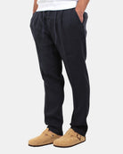 PANTALONE IN LINO 40 WEFT CON COULISSE - W1738 BLU - 10Decimi