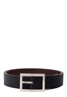 saffiano double in pelle 3 cm - nero/testa di moro - 10Decimi