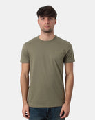 T - SHIRT 40 WEFT CON TASCHINO - W2372 VERDE OLIVA - 10Decimi