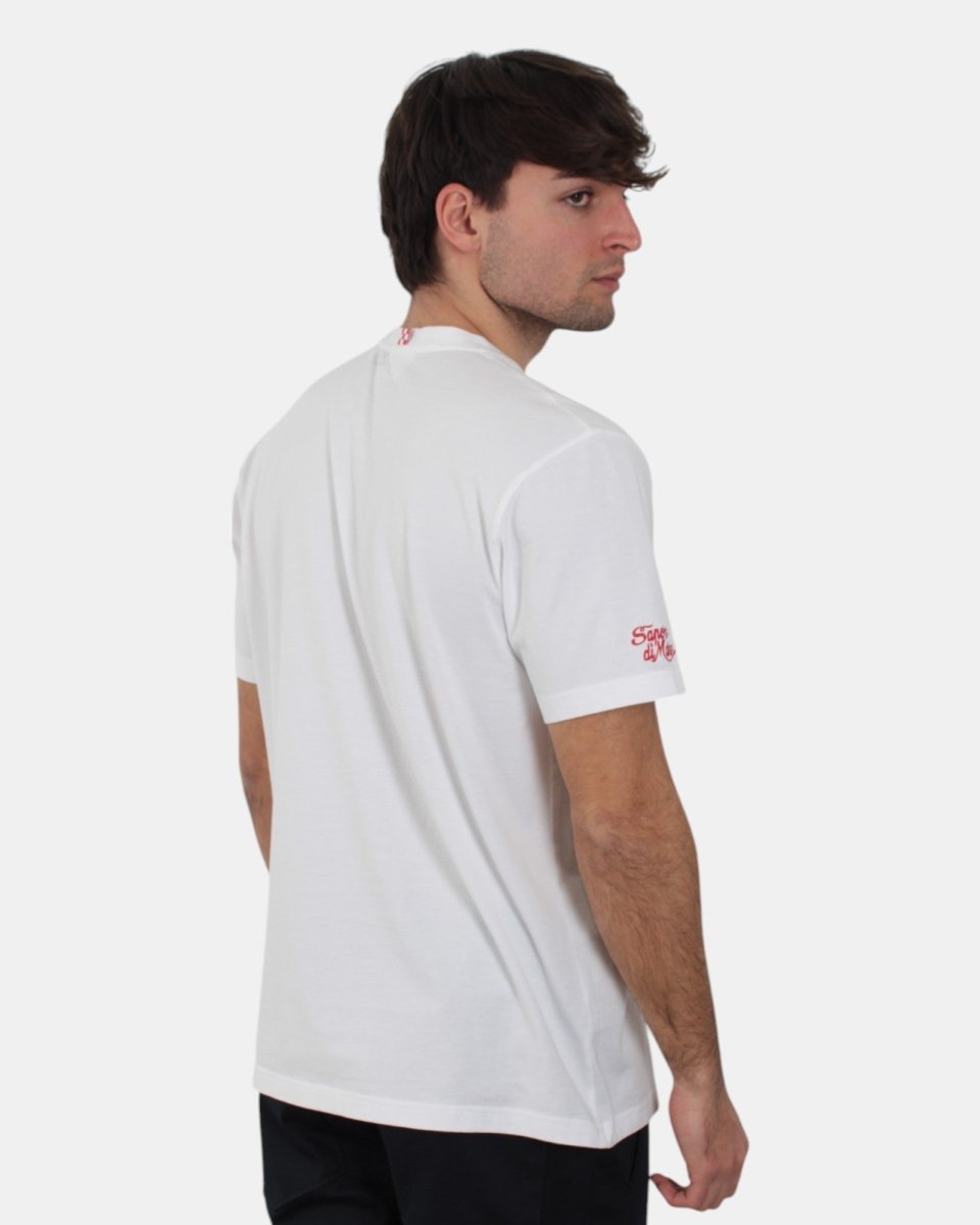t-shirt uomo ricamata - vengo al mare 01n - 10Decimi