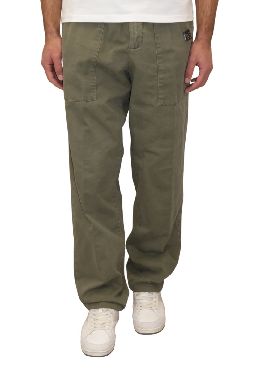 USA COTTON GABARDINE - VERDE MILITARE - 10Decimi