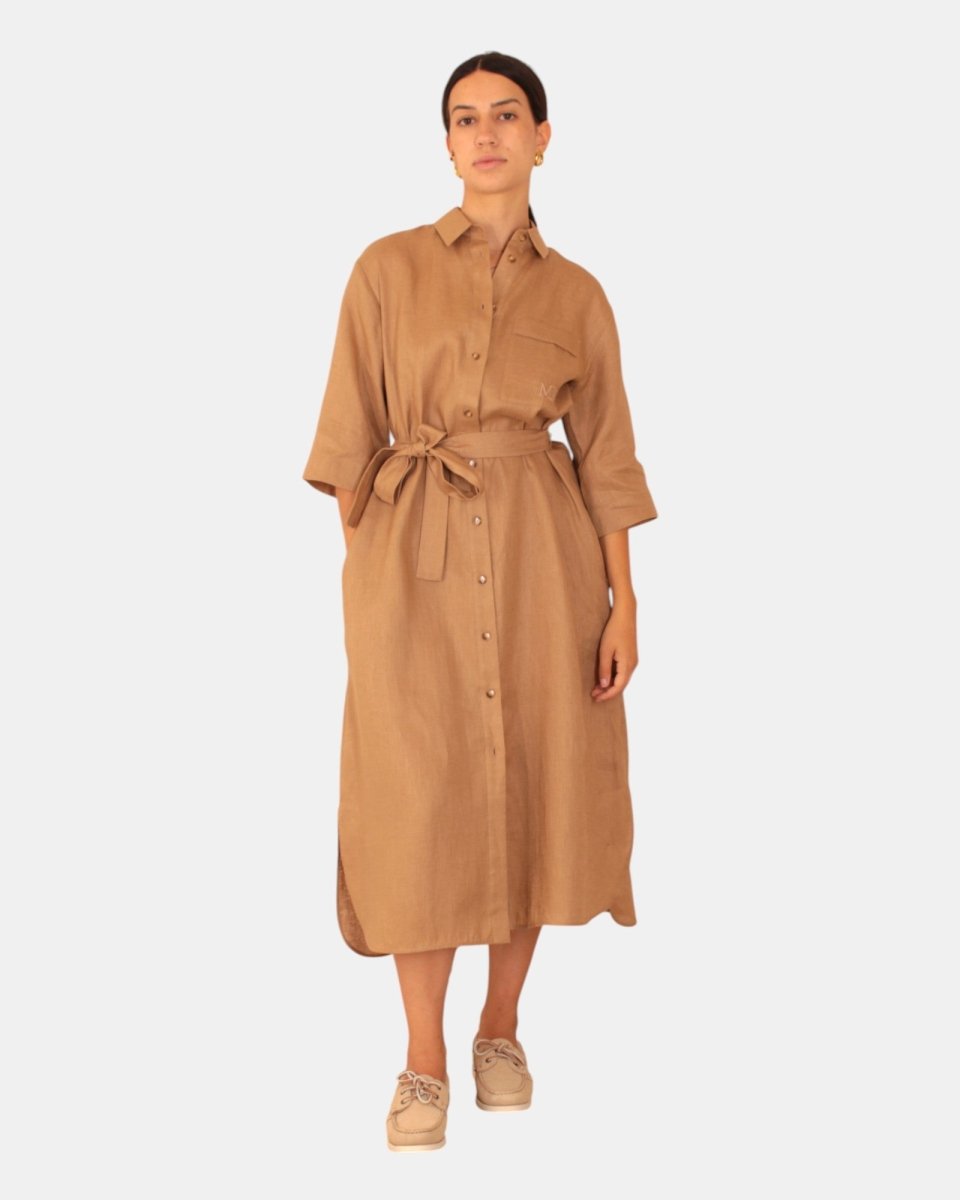 VESTITO MM MAX MARA LEISURE MOD. SALUTE - 008 CAMMELLO - 10Decimi