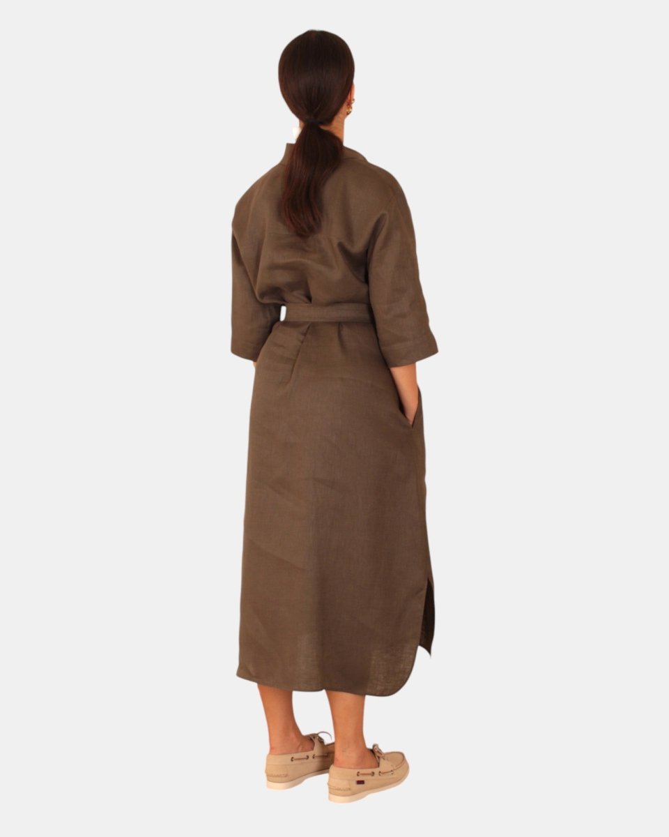 VESTITO MM MAX MARA LEISURE MOD. SALUTE - 009 VERDE SCURO - 10Decimi