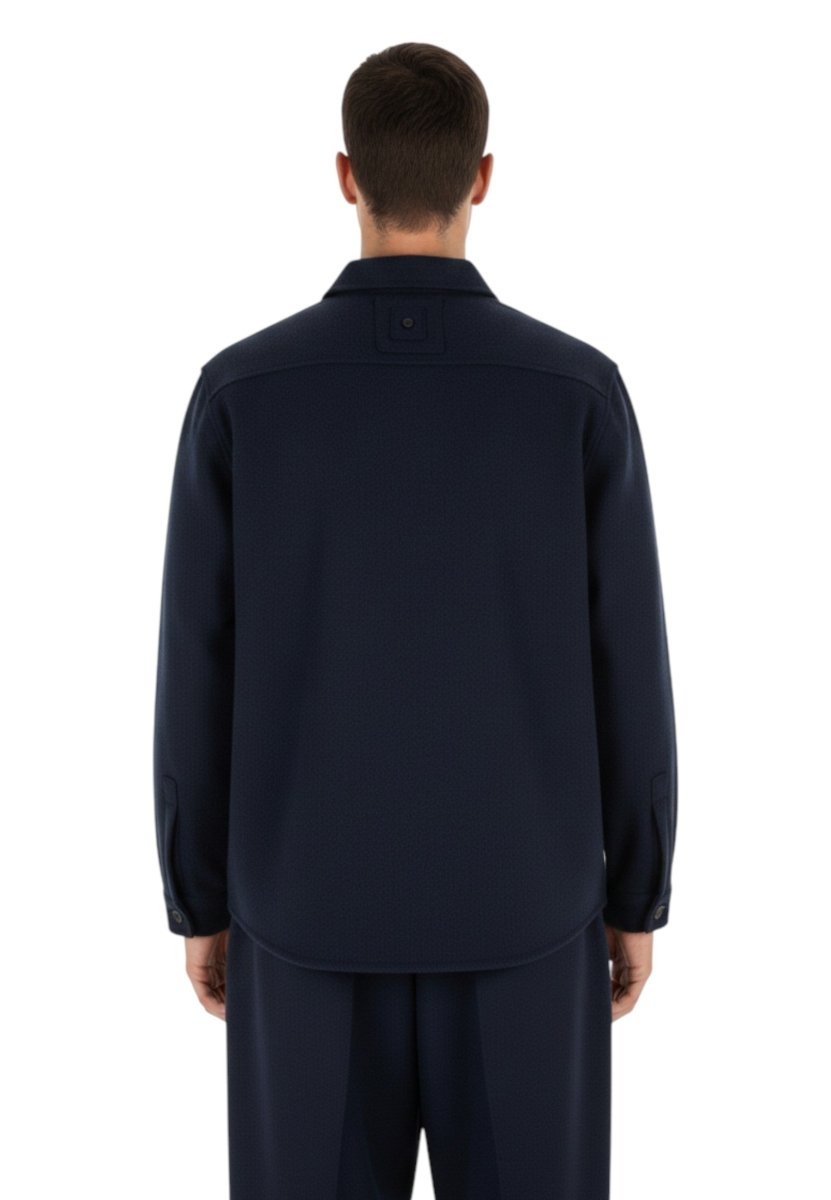 WHITE SAND - Overshirt Blu Navy - 10Decimi