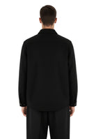 WHITE SAND - Overshirt Nero - 10Decimi